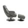 3 Poltrona de Massagem Montana Rivatti Estofado em PU Cinza Base Madeira c_ Apoio para Pes c_ Controle